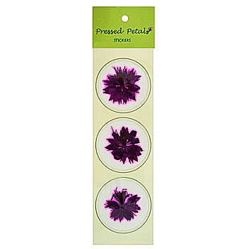 Deep Purple Flower Sticker 30 Count
