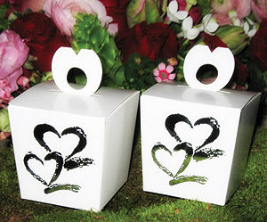 10 Pack of Double Heart Party Favor Boxes