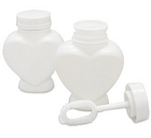 24 Set of Heart Bubble Bottles