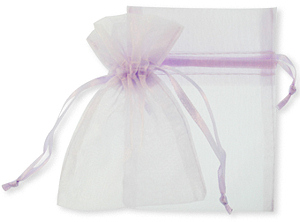 Elegant Lavender Organza Bag 10 Pack