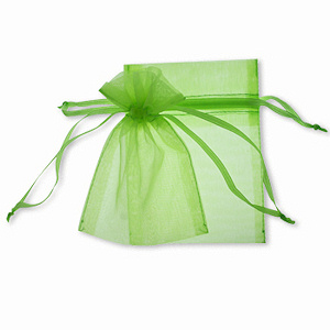 Neon Green Organza Bags