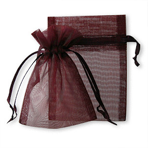 Organza Bag in Plum Color