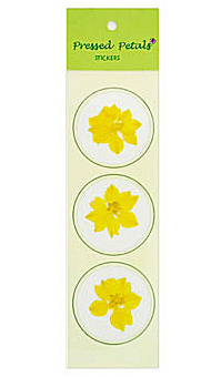 Pressed Yellow Larkspur Sticker 30 Count