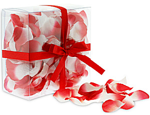 Red and White flower petals
