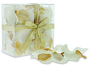 Mixed Gold and White Flower Petals