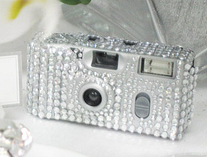 Silver Rhinestone Wedding Cameras from Wed Glitz