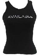 Black "Available" Cotton Tank Top