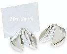 Polished Silver Fortune Cookie Place Card Holders 12 Pack