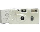 Pearl White Wedding Camera with Rhinestone Heart Design
