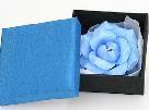 Powder Blue Flower Wedding Candle