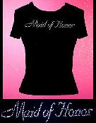 Rhinestone Black "Maid of Honor" T Shirt