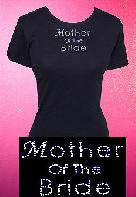 Black Mother of the Bride Rhinestone Black T Shirt