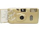 Rhinestone Heart Design Gold Wedding Cameras