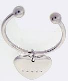 Silver Heart Key Chain