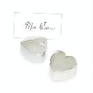 Silver Heart Place Card Holders