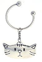 Silver Kitten Key Chain