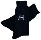 Usher Embroidered Black Socks