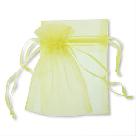 Sheer Yellow Organza Bags